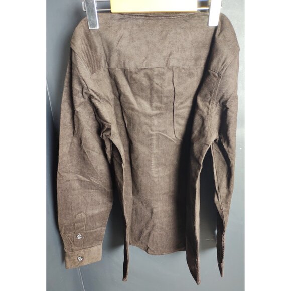 Snover Maroon Corduroy Shirt Men's Small Heavyweight Retro Casual - Picture 6 of 7